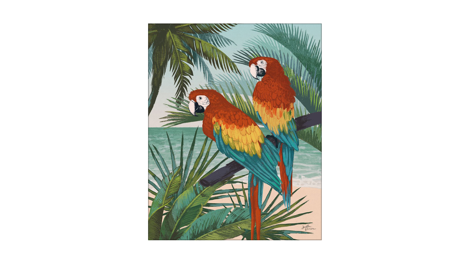 La Grolla Welcome to Paradise Unframed Canvas Wall Art
