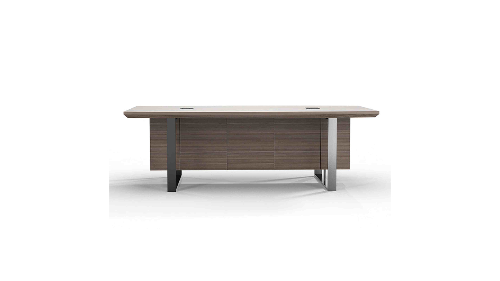 Innovatec Inigo 2.4m Boardroom Meeting Table - Hazelnut/Black