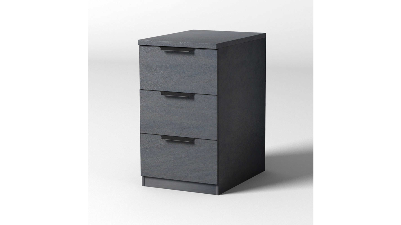 Innovatec Halo 3-Drawer Pedestal Cabinet - Black