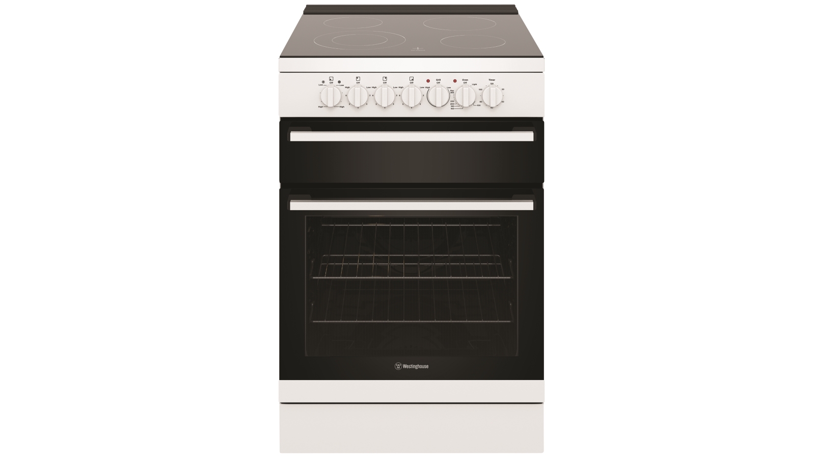 Westinghouse 600mm Electric Freestanding Cooker with Separate Grill White
