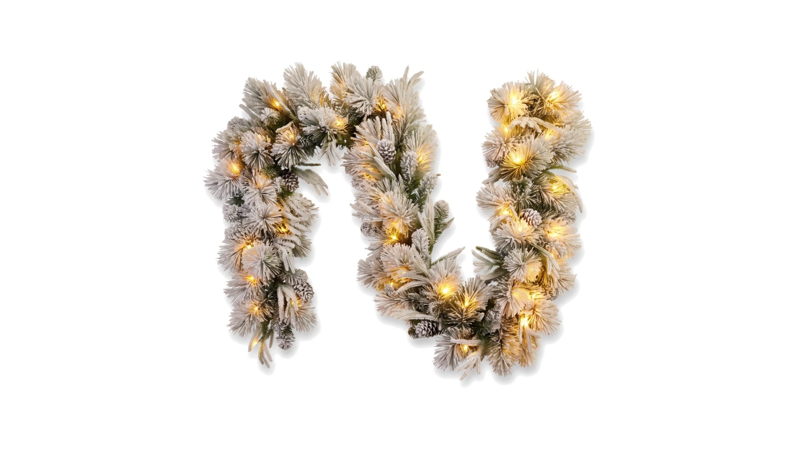 Christabelle Alpine Snow Pre-Lit Christmas Garland - 2.74m