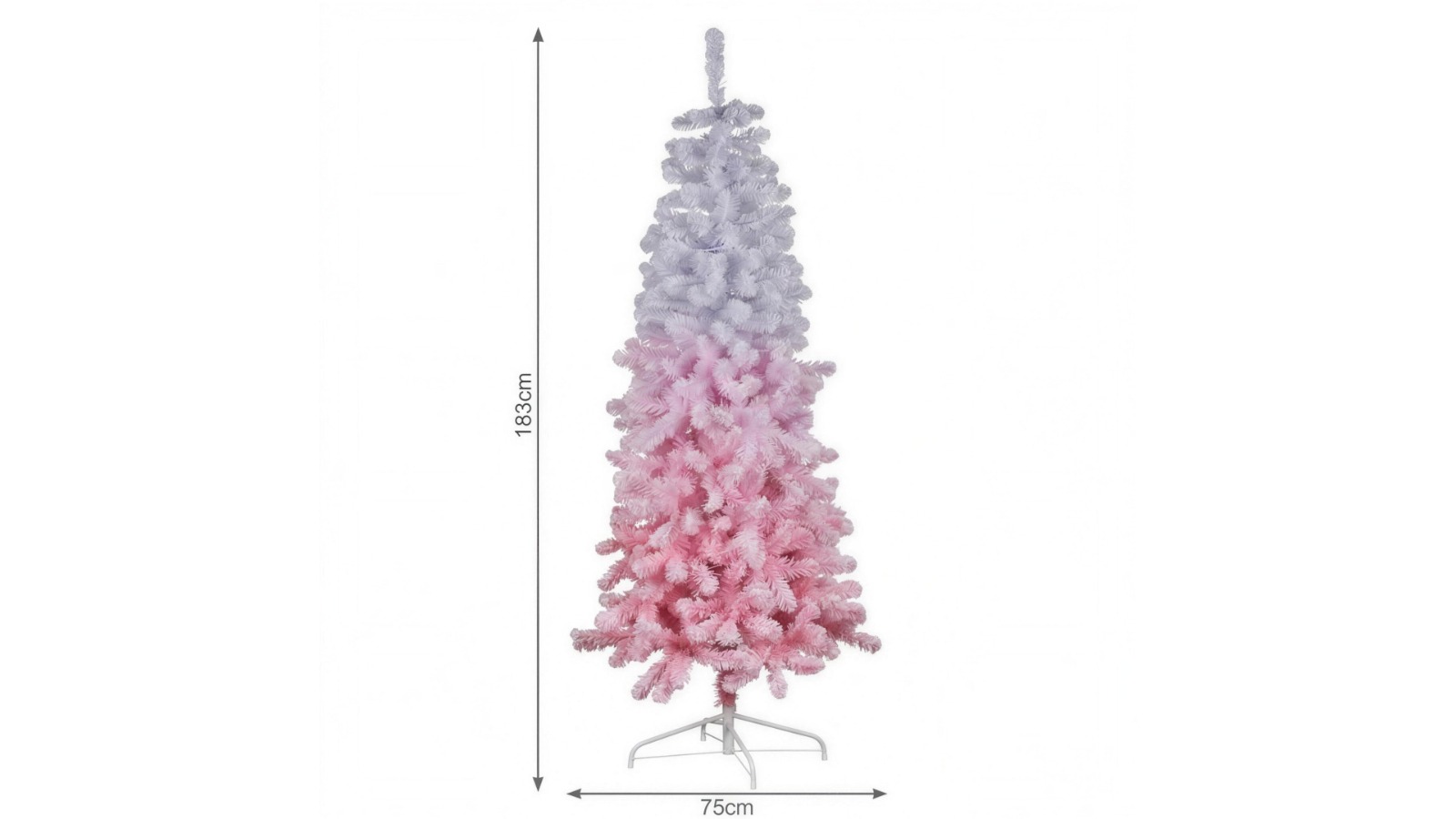Christabelle 6ft LED Pink Ombre Pre-Lit Christmas Tree - Warm White