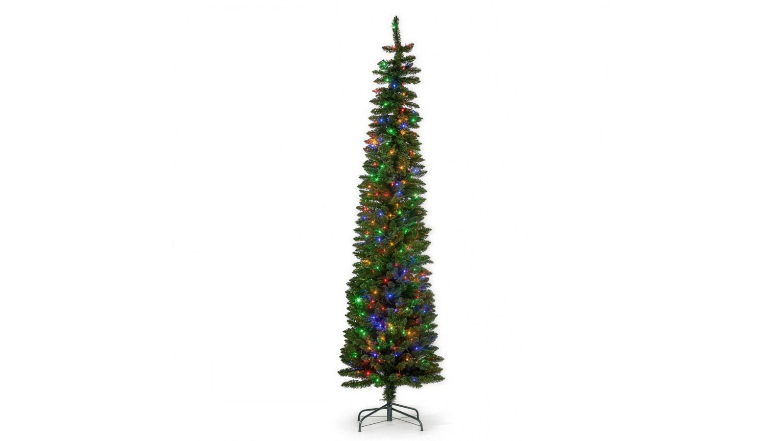 Christabelle 7.5ft LED Pencil Pine Pre-Lit Christmas Tree