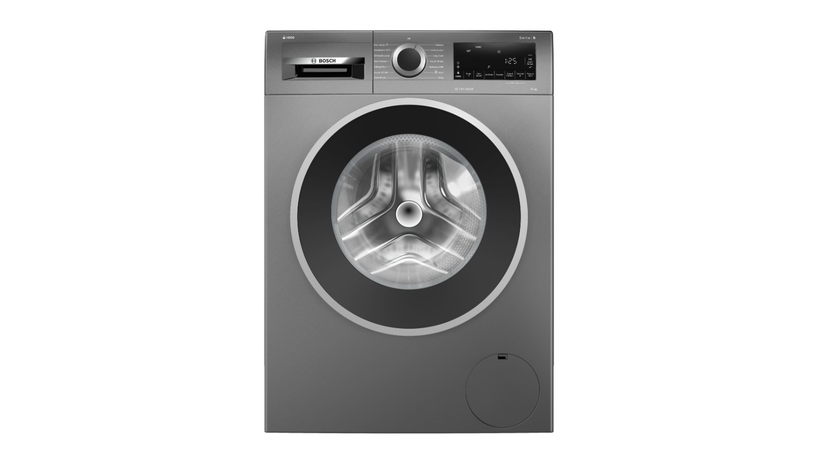 Bosch 9kg Series 6 i-DOS Front Load Washing Machine - Cast Iron Grey