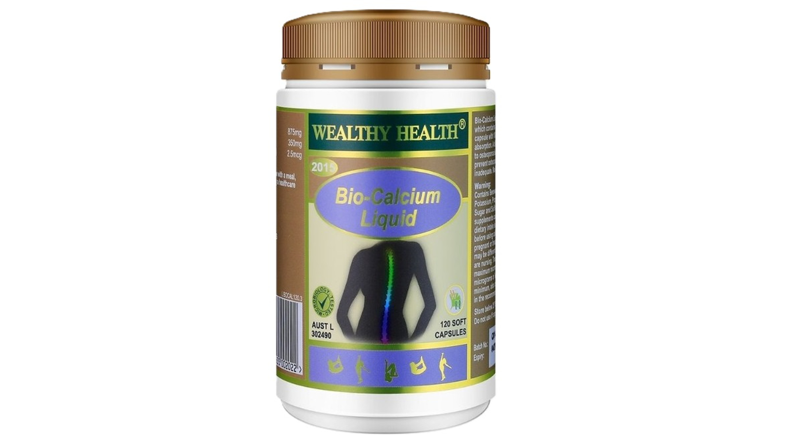 Wealthy Health Bio-Calcium Liquid - 120 Capsule