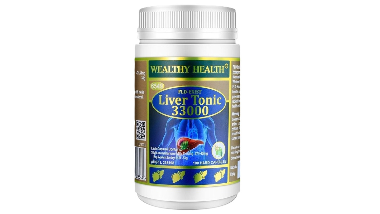 Wealthy Health 33000mg Liver Tonic - 100 Capsule