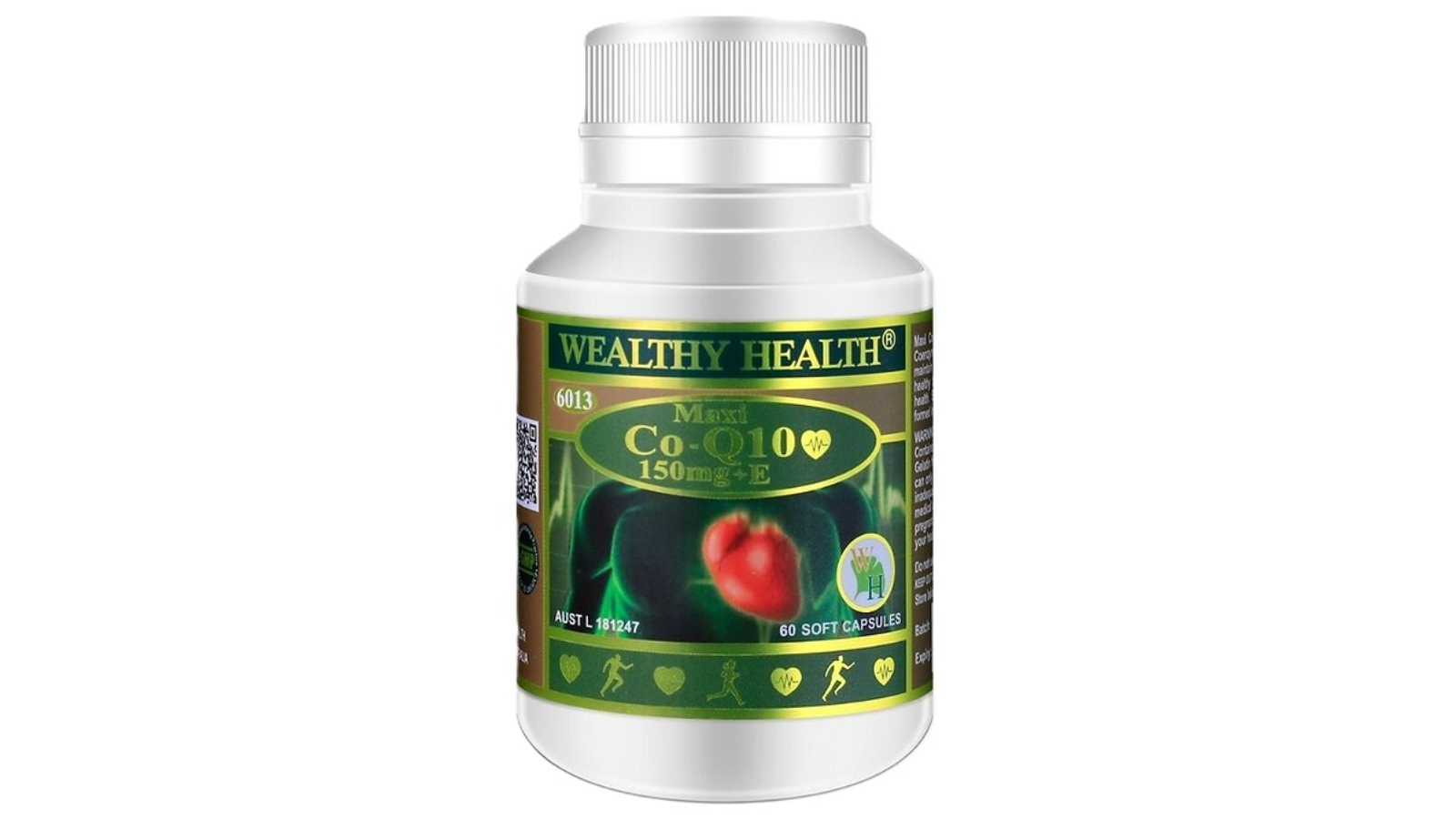 Wealthy Health 150mg Maxi Co-Q10 - 60 Capsule