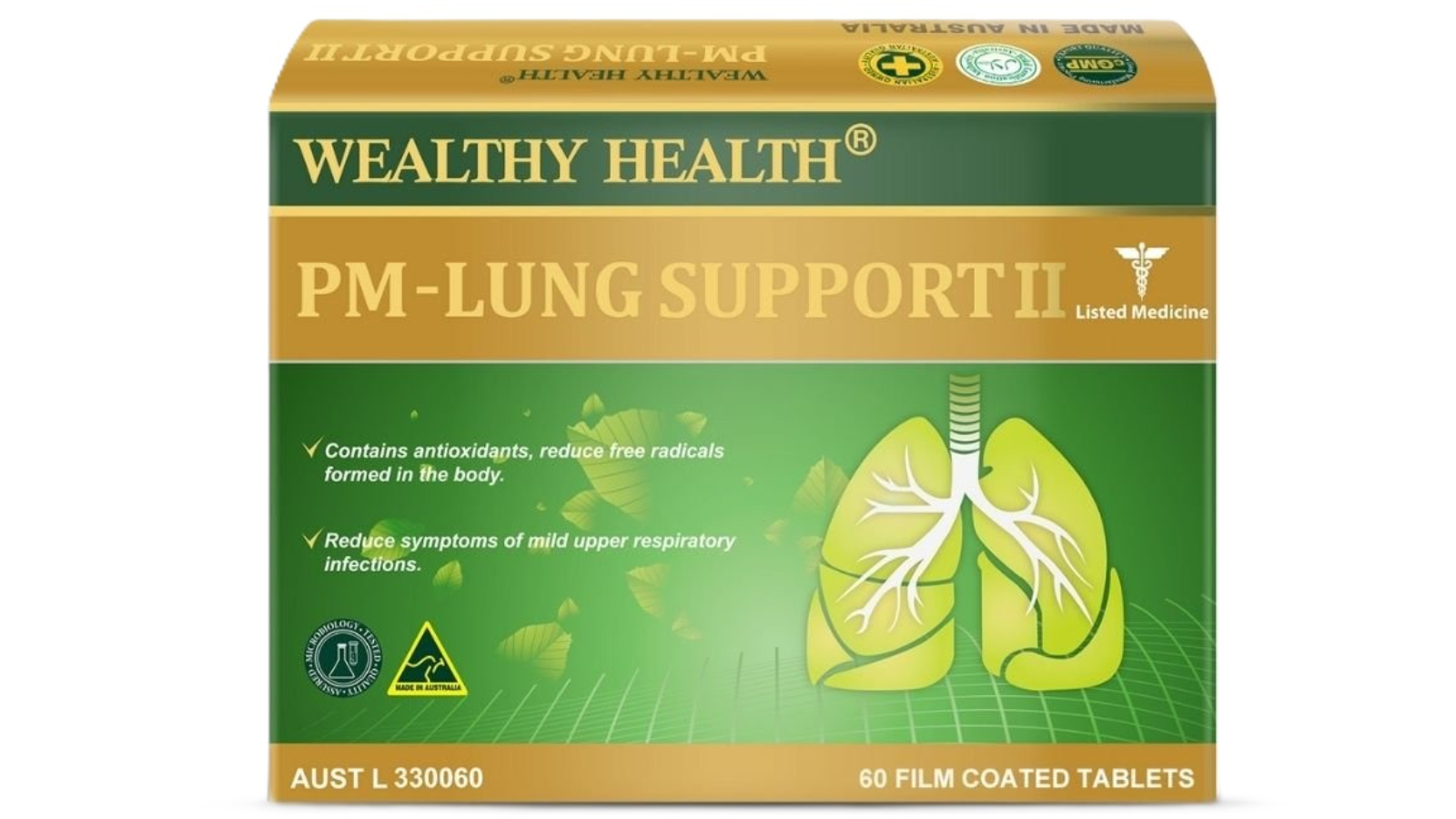 Wealthy Health PM-Lung Support II - 60 Tablet
