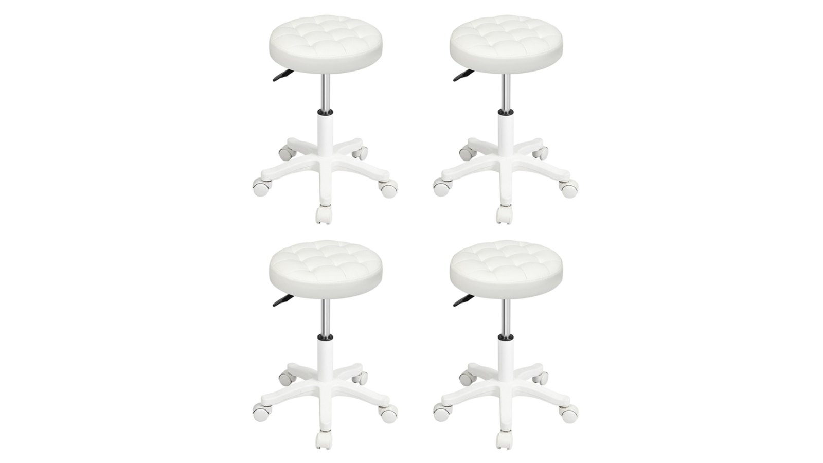 Levede 4 Piece PU Leather Salon Bar Stools - Beige