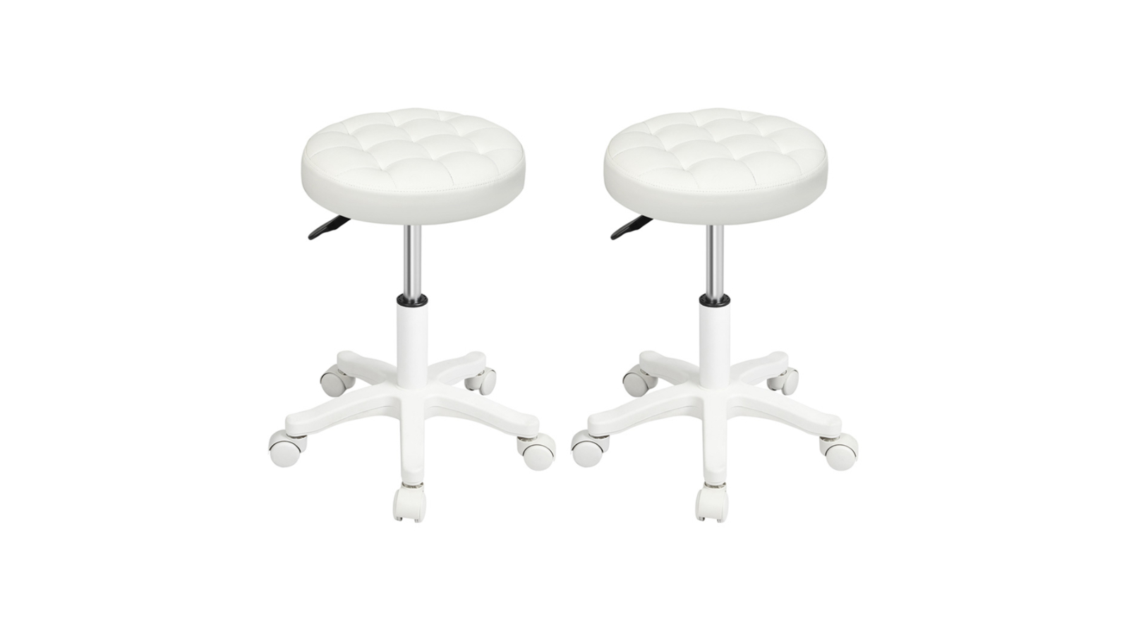 Levede 2 Piece PU Leather Salon Bar Stools - Beige