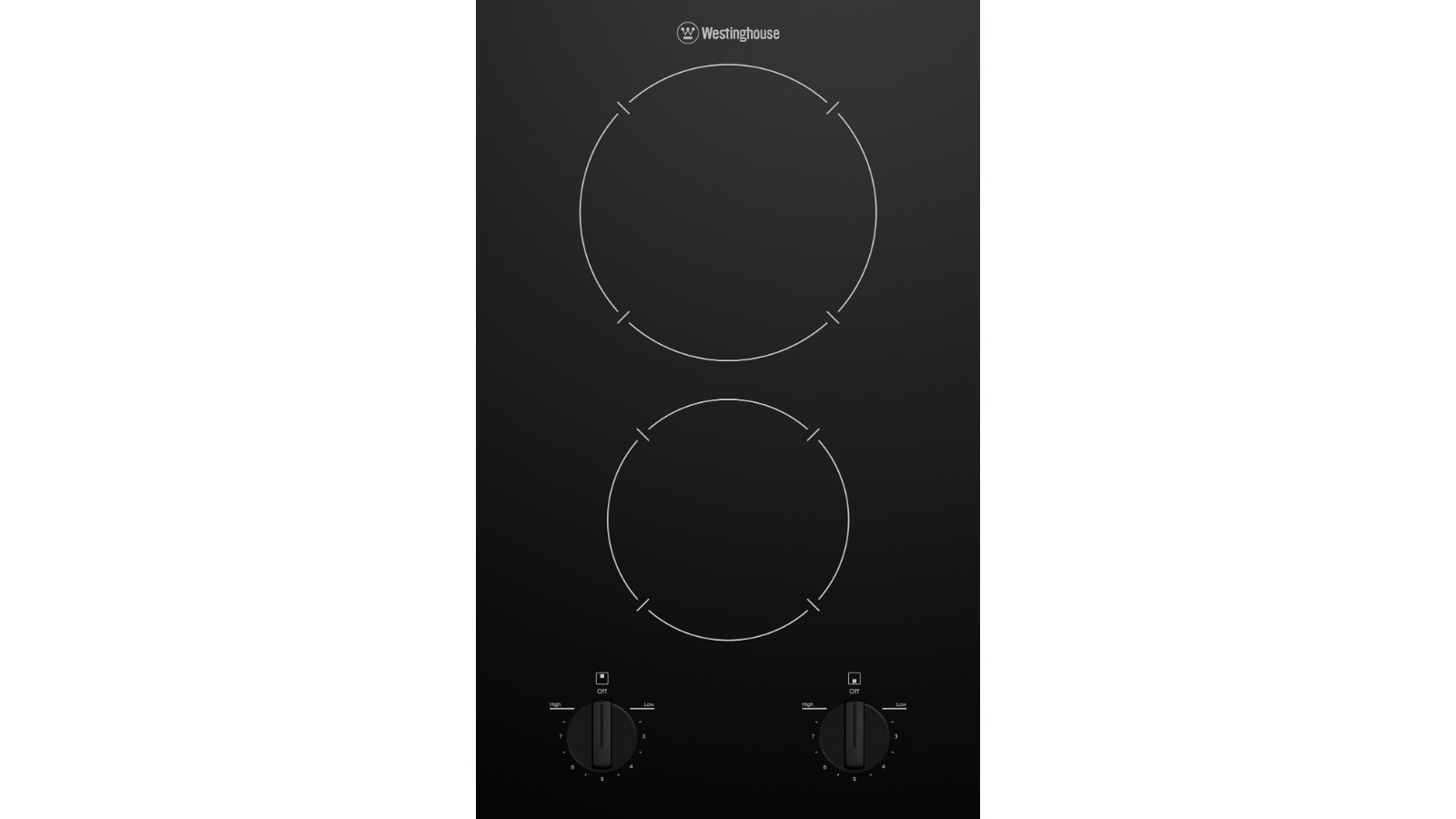 Westinghouse 30cm 2 Zone Ceramic Cooktop with Knob Control