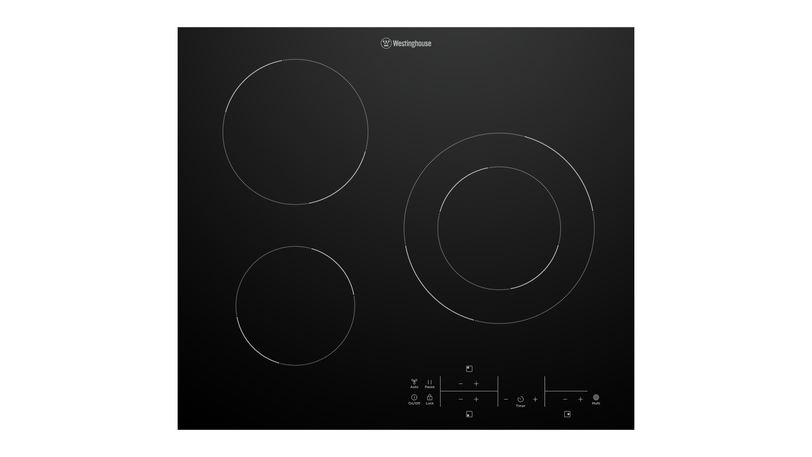 Westinghouse 60cm 3 Zone Ceramic Cooktop - Black