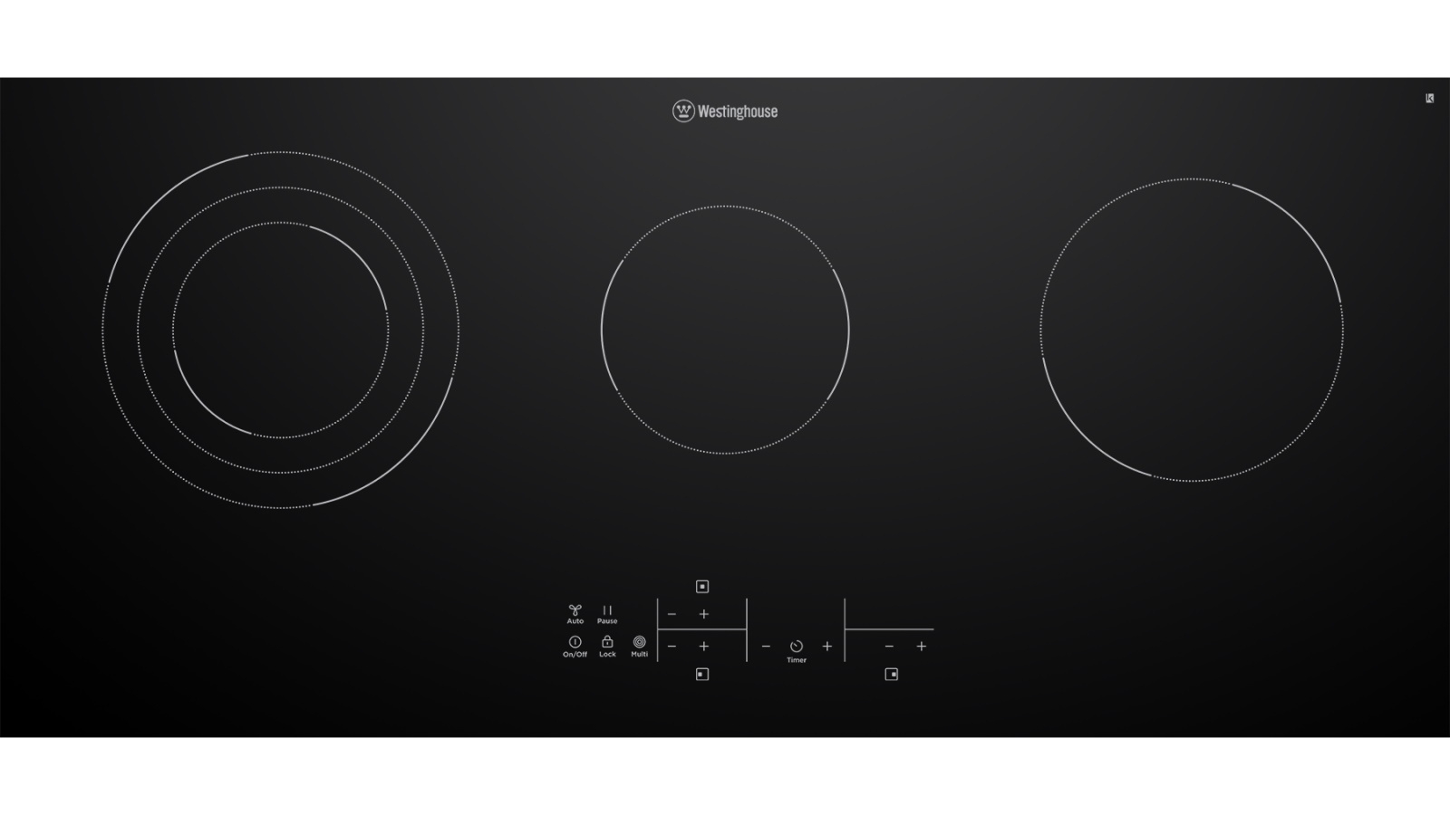 Westinghouse 900mm 3 Zone Ceramic Cooktop with Triple Zone Harvey Norman