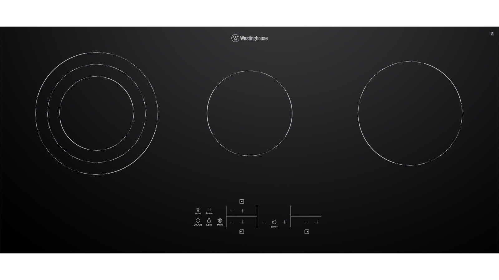Westinghouse Cooktop Trim Ring Set - 1 Large & 3 Small Rings, Part 545002480