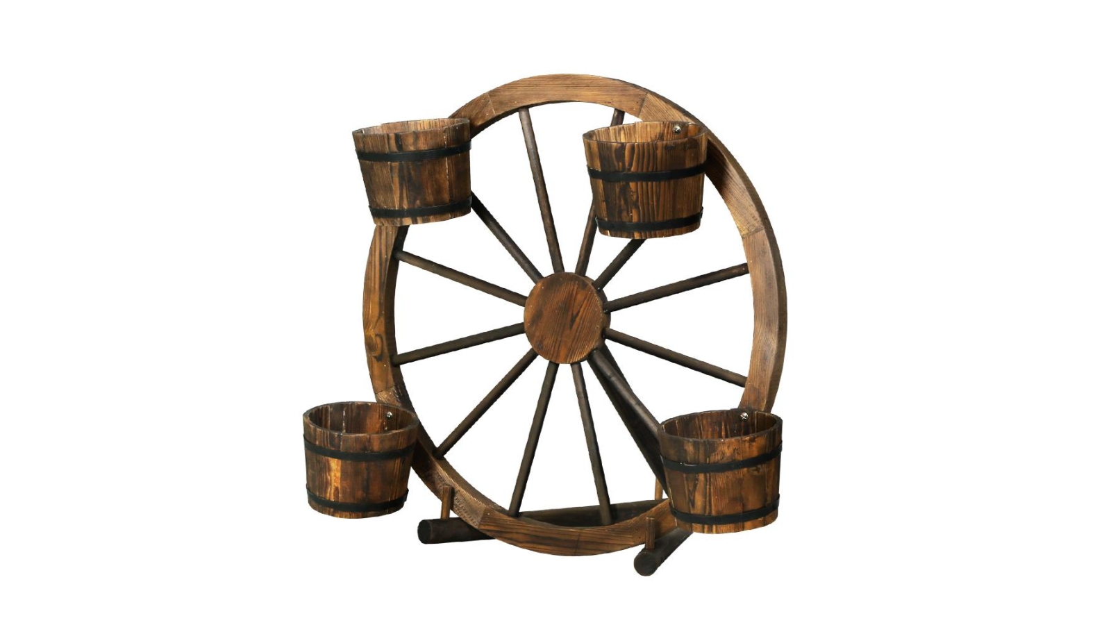 Garden Decor Wooden Wagon Wheel