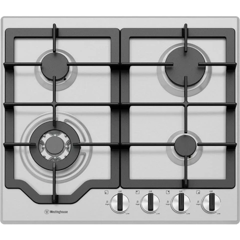 Westinghouse 600mm 4 Burner Stainless Steel Gas Cooktop