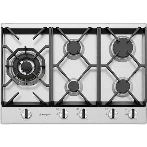 Westinghouse 750mm 5 Burner Stainless Steel Gas Cooktop