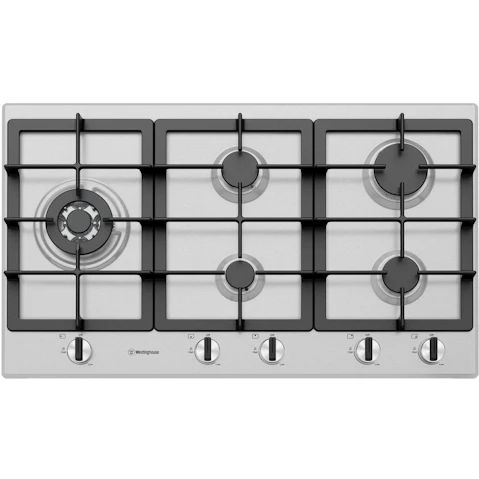 Westinghouse 900mm 5 Burner Stainless Steel Gas Cooktop