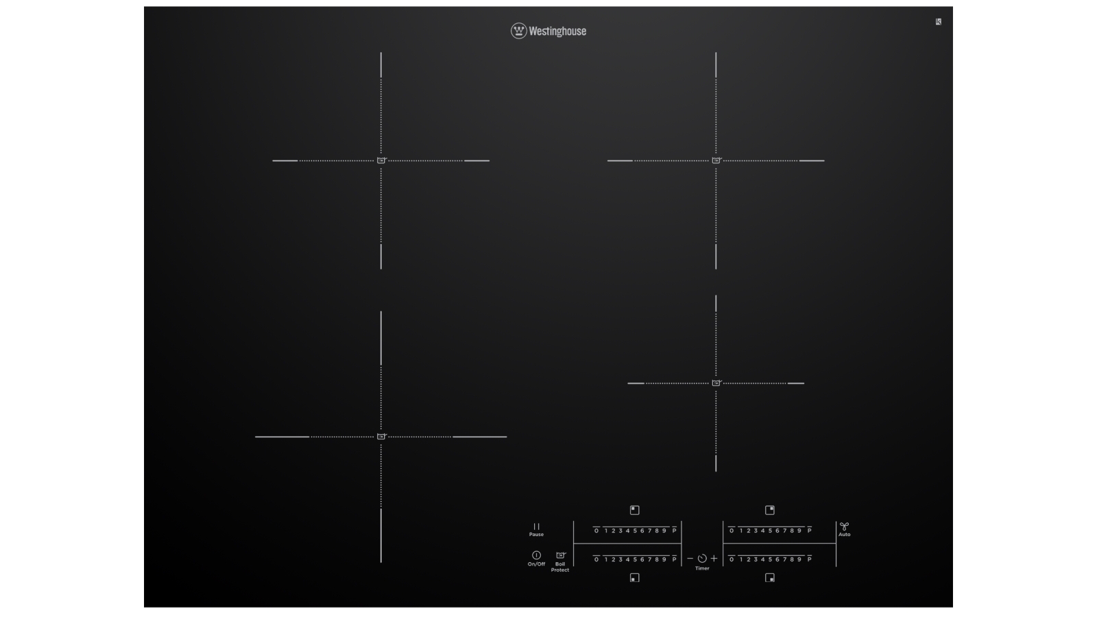 Westinghouse 700mm 4 Zone Induction Cooktop with BoilProtect Harvey