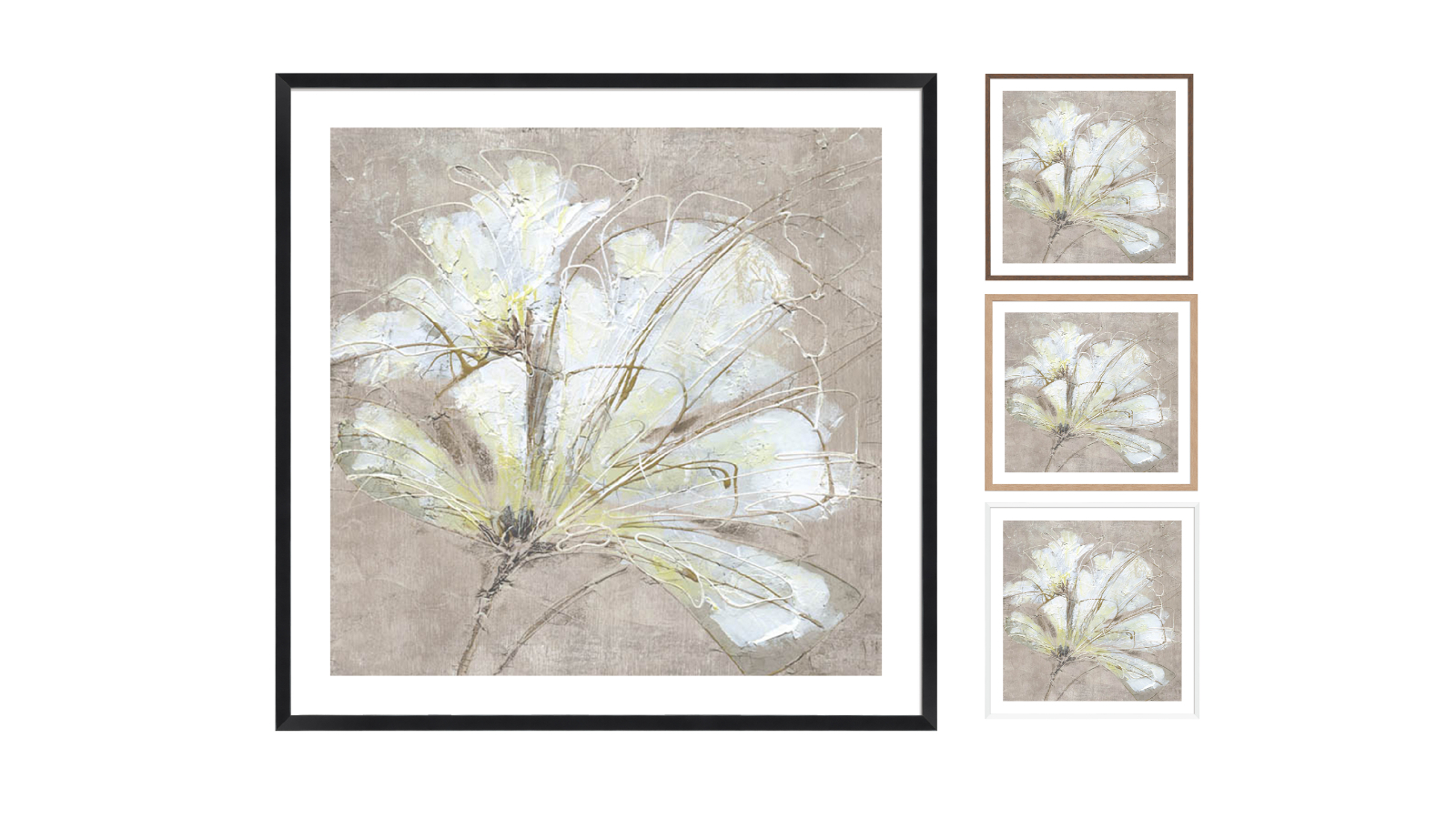 La Grolla White Flowers I Frame Wall Art