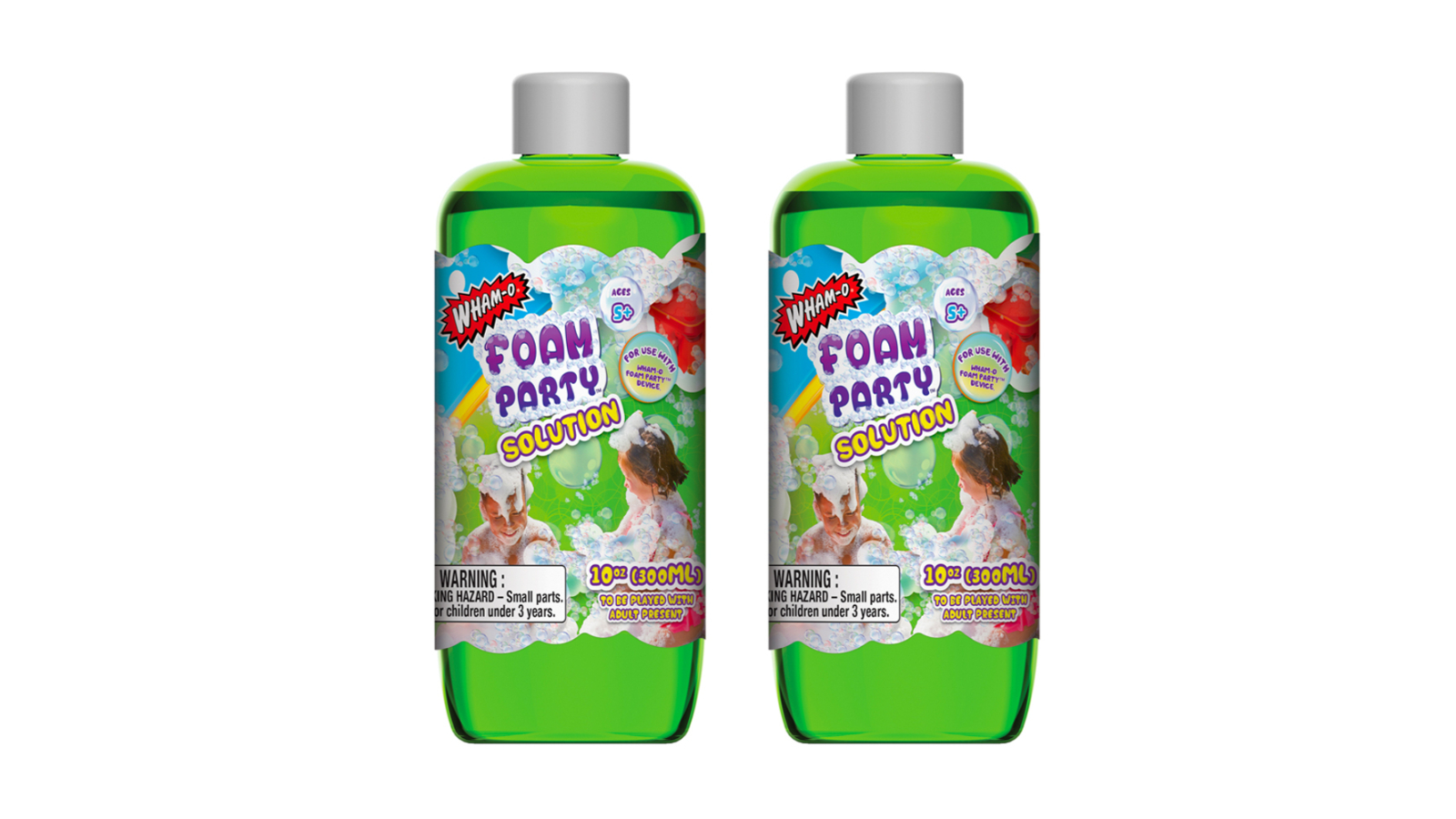 Wham-O 2 Piece Foam Party Liquid Refill Solution for Foam Factory Kids Toy - 300ml 