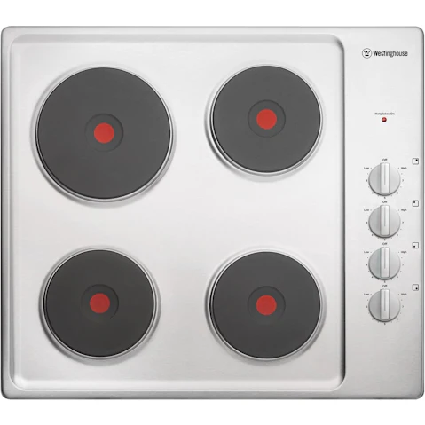 Westinghouse 600mm 4 Zone Electric Solid Cooktop - Stainless Steel