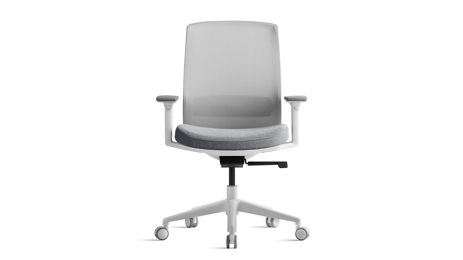 Sabia Adjustable Arm Willow Ergonomic Office Chair - White/ Grey