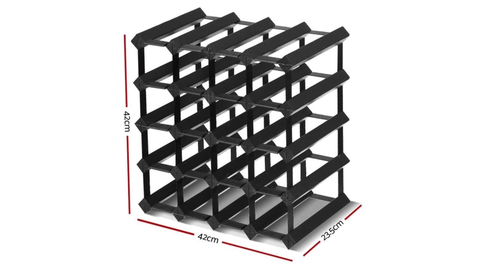 Artiss 20 Bottle Wine Rack - Black | Harvey Norman