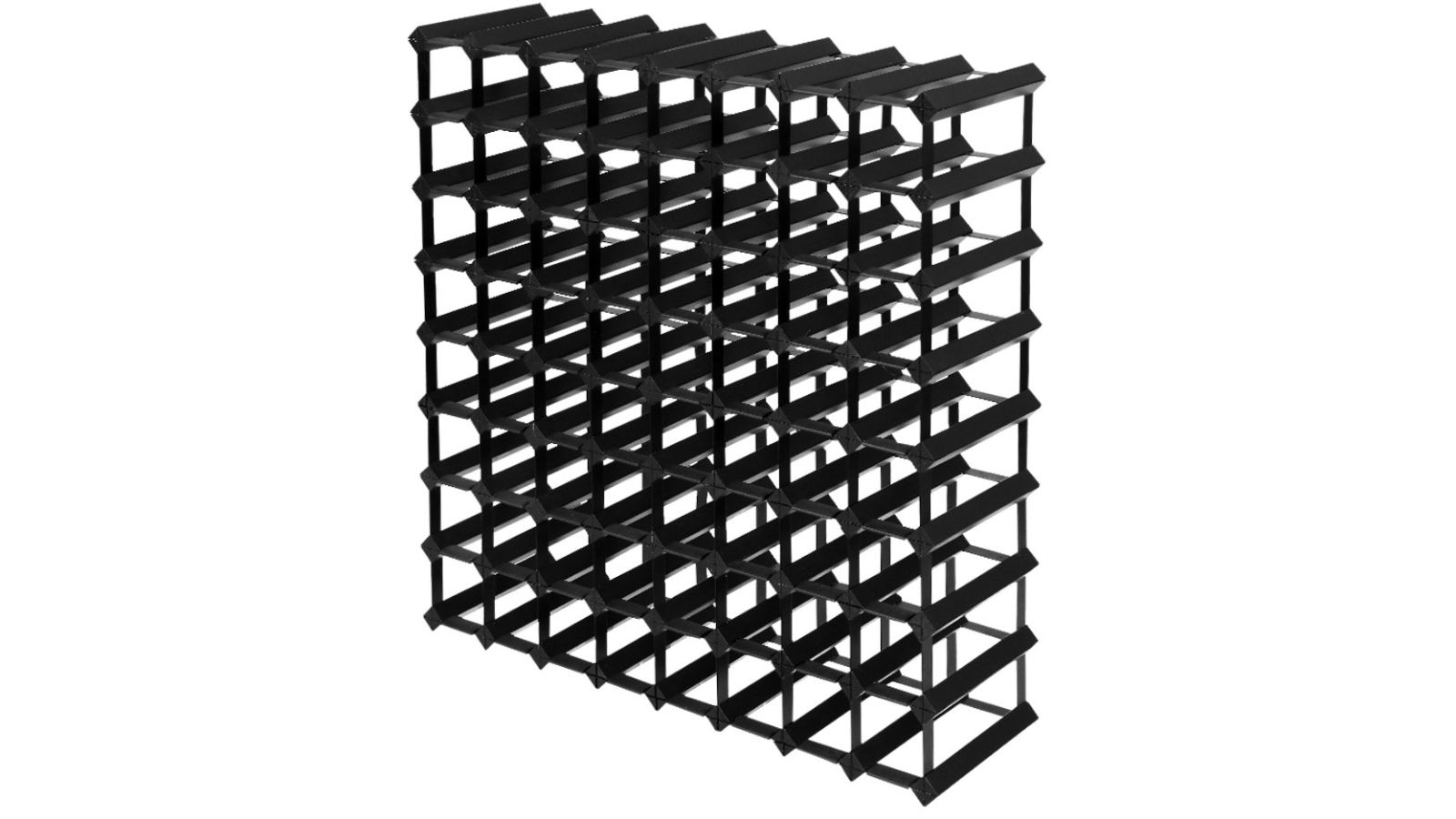 Artiss 72 Bottle Timber Wine Rack - Black