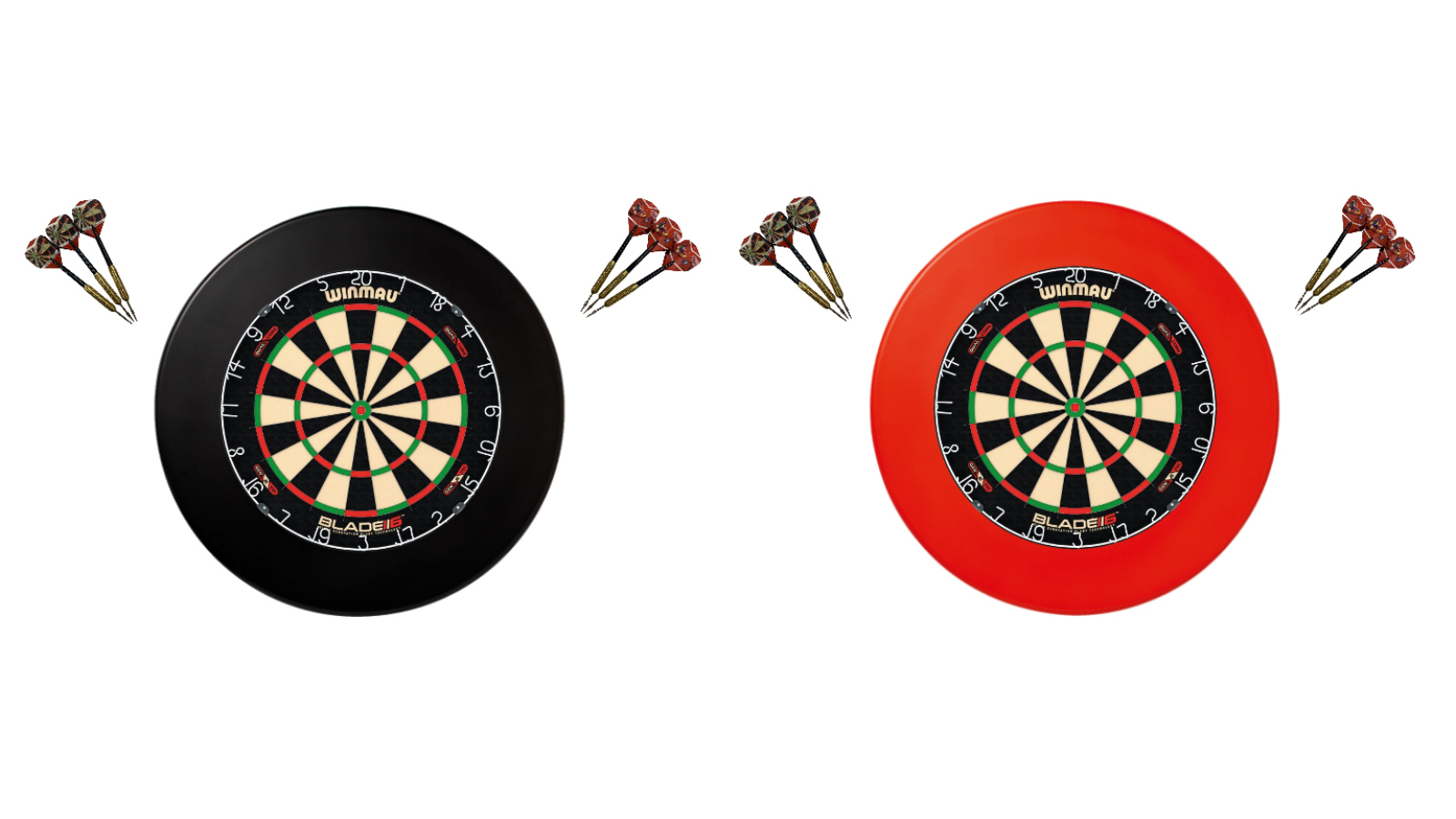 Winmau 6 Dual Core Blade + Dart Board Surround + Dart