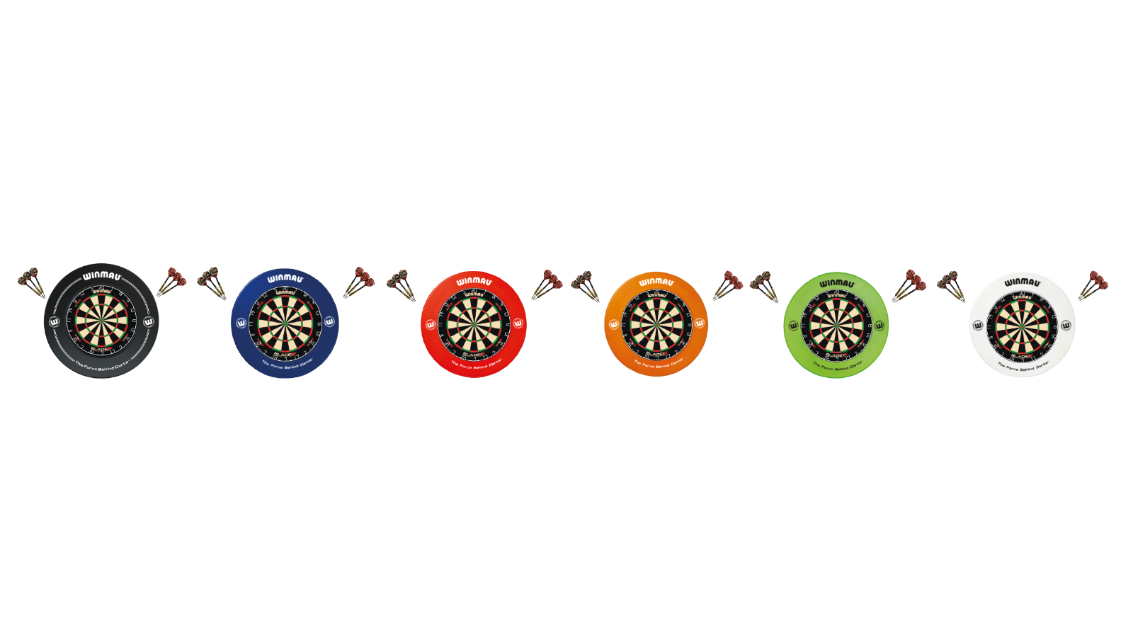 Winmau 6 Dual Core Blade + Printed Dart Board Surround + Dart
