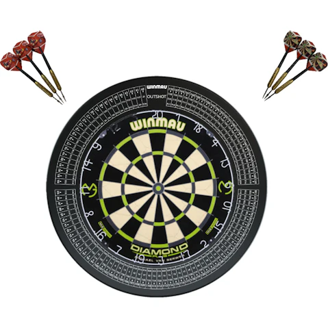 Winmau MVG Dart Board Michael Van Gerwen with Outshot Dartboard Surround