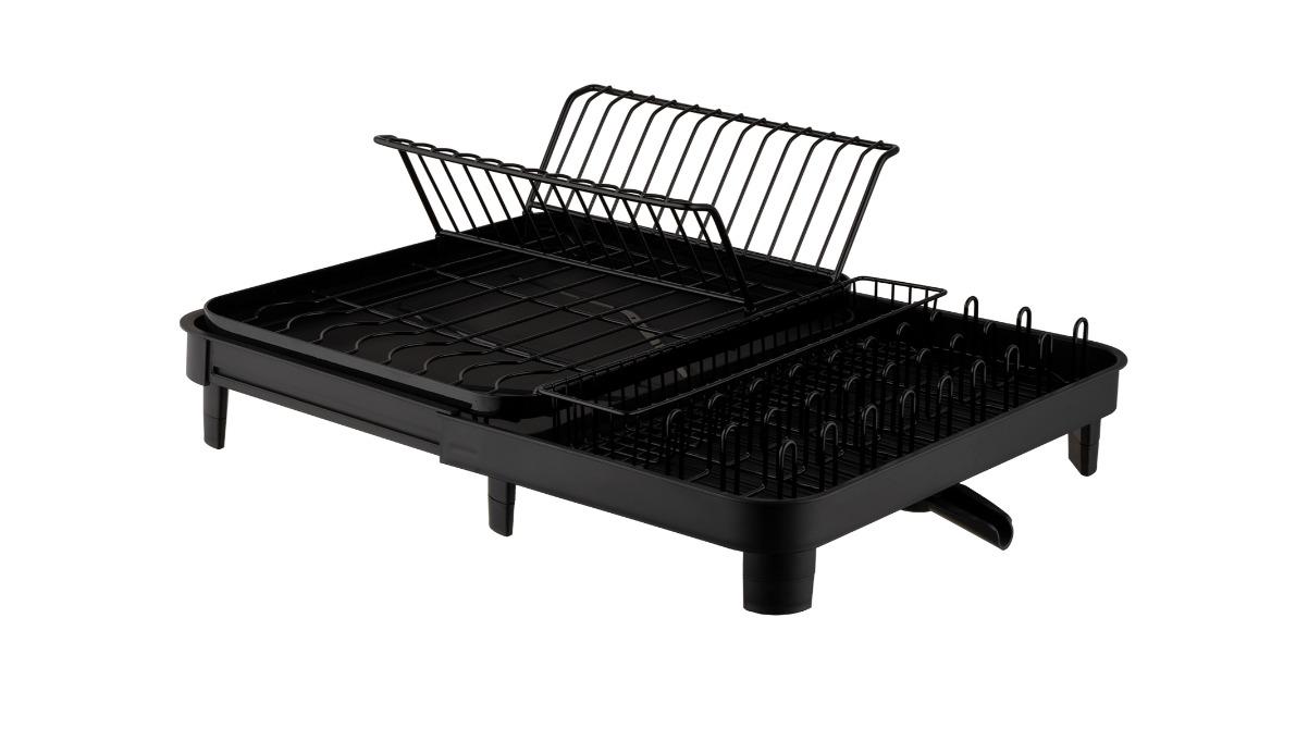 2-in-1 Kitchen Drying Rack with Drainer Tray