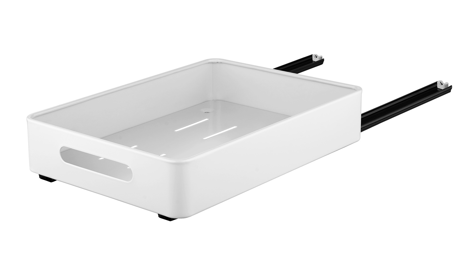 37x26cm Slide out Drawer Storage Rack - White