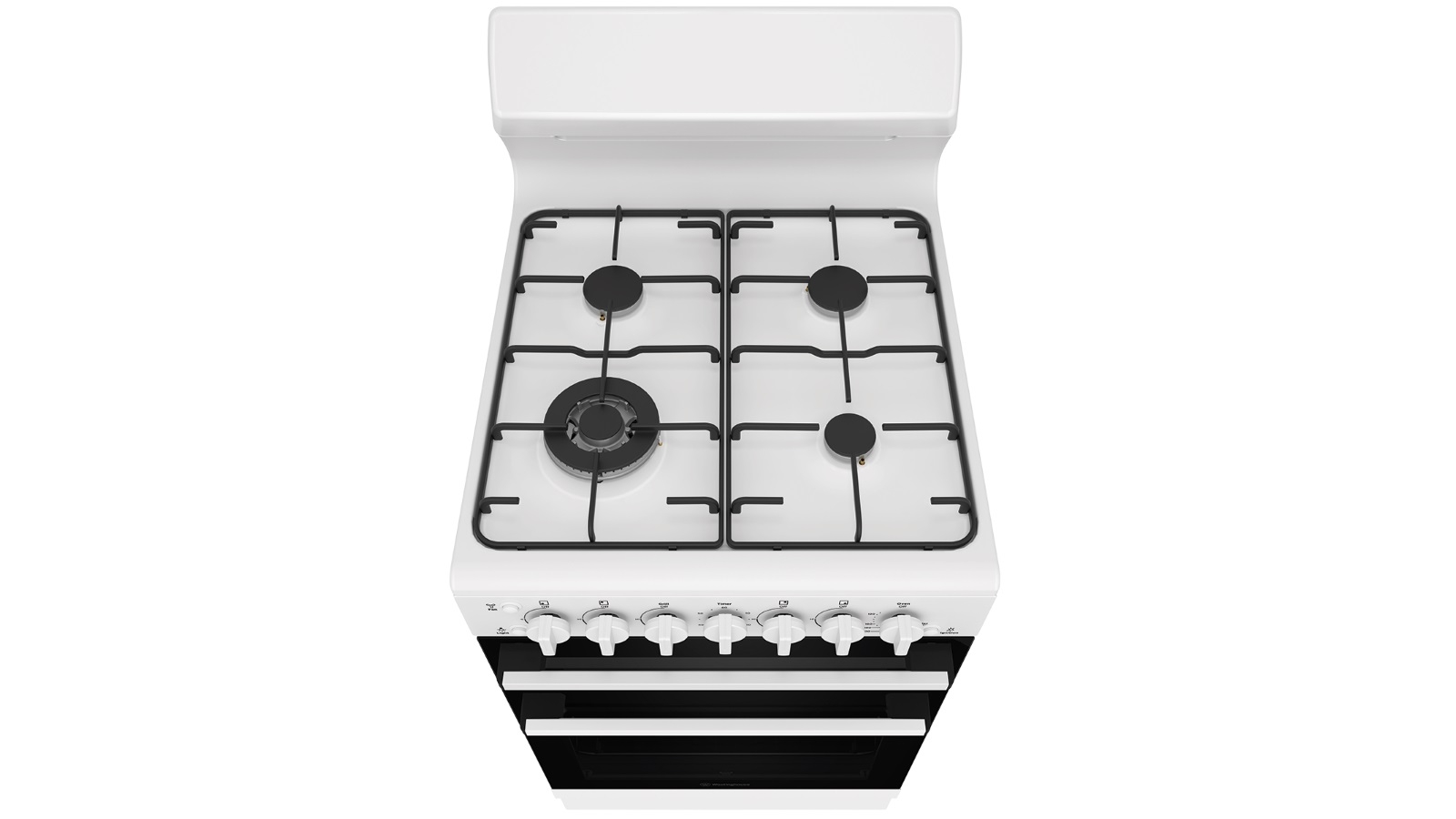 Westinghouse 54cm Freestanding Cooker with Gas Hob White Harvey Norman