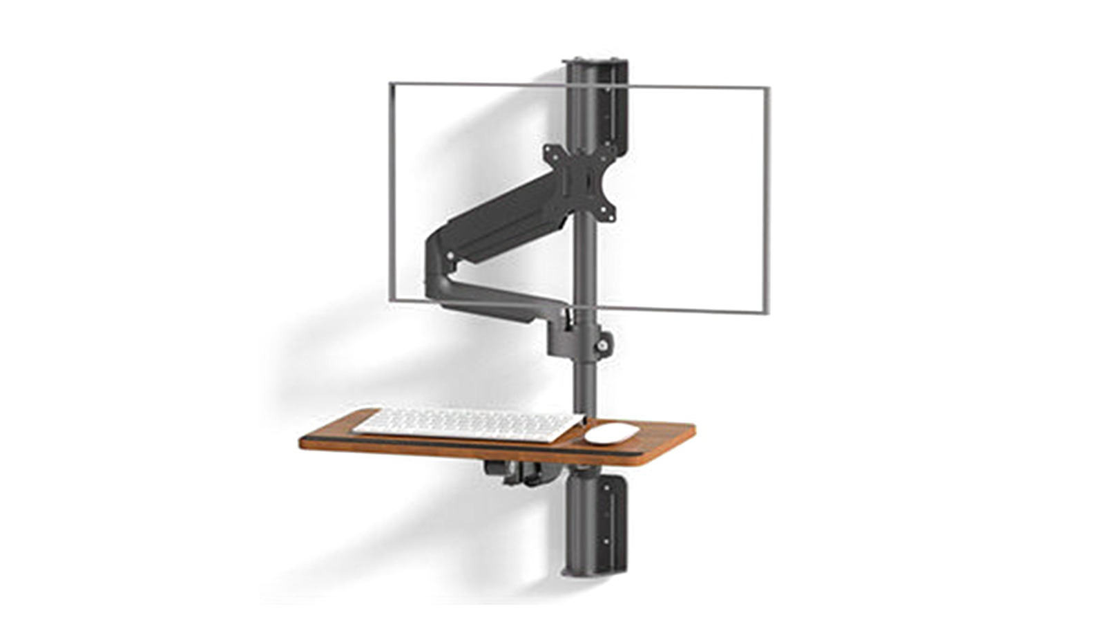 Screenmounts DualHold Monitor Wall-Mount with Keyboard Tray