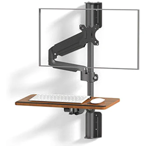 Screenmounts DualHold Monitor Wall-Mount with Keyboard Tray