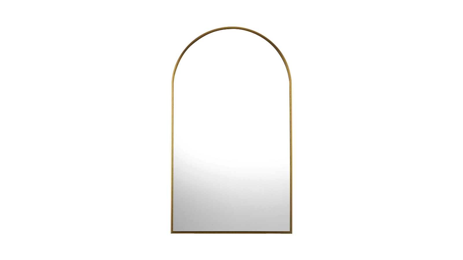 Oikiture 86 x 50cm Home Decor Arched Makeup Wall Mirror - Gold