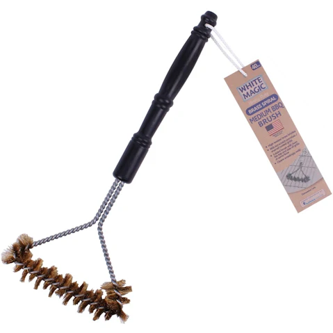 White Magic Medium Brass Spiral Barbecue Brush