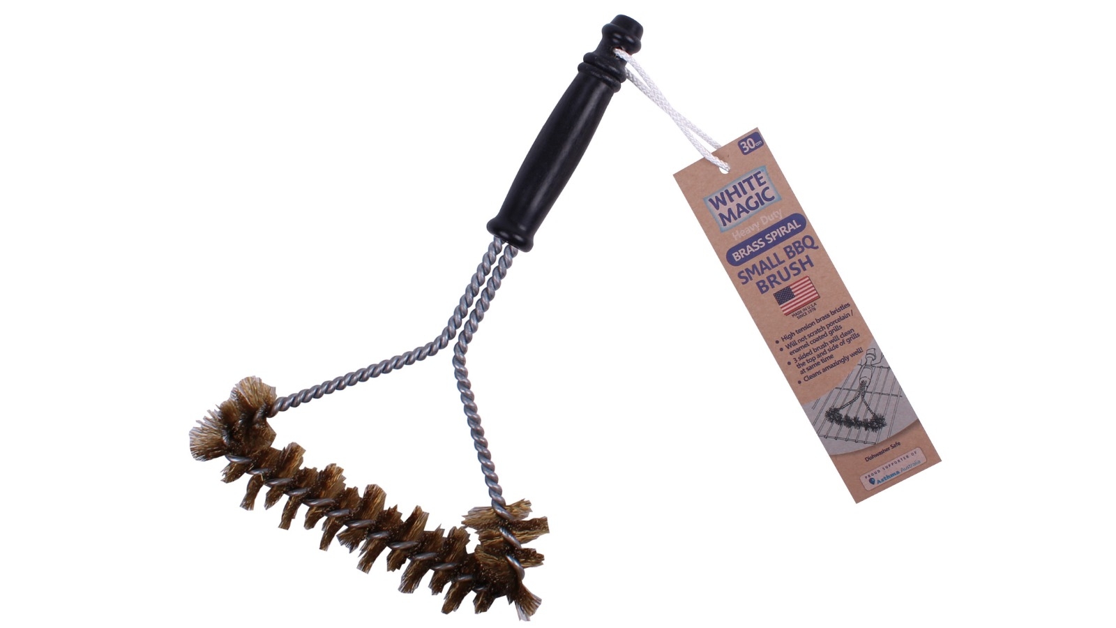 White Magic Small Brass Spiral Barbecue Brush
