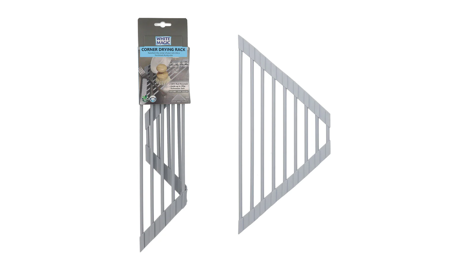 White Magic Corner Drying Rack - Grey | Harvey Norman