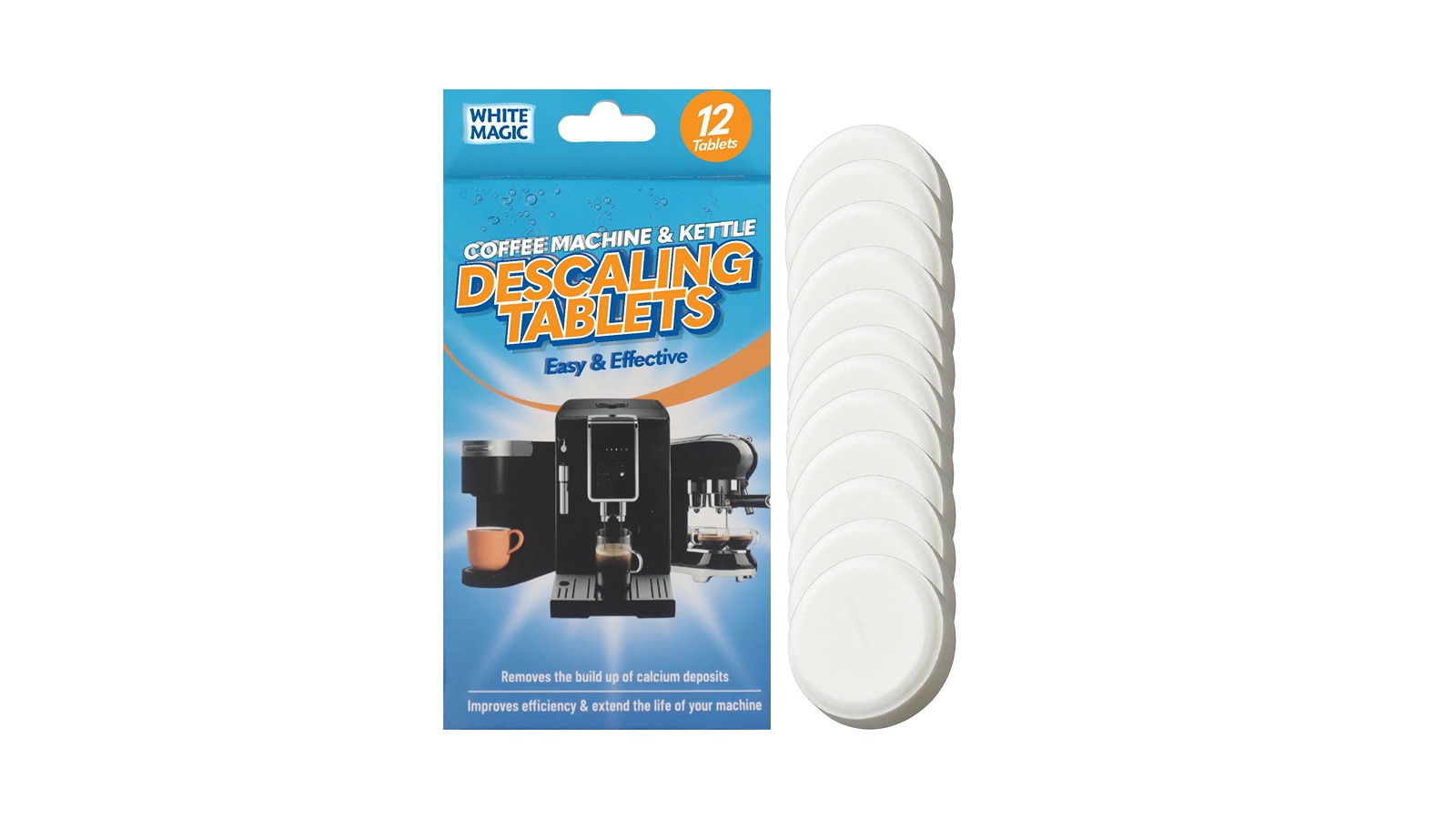 White Magic Coffee Machine Descaler Tablet
