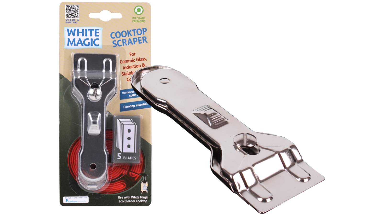 White Magic Cooktop Scraper | Harvey Norman
