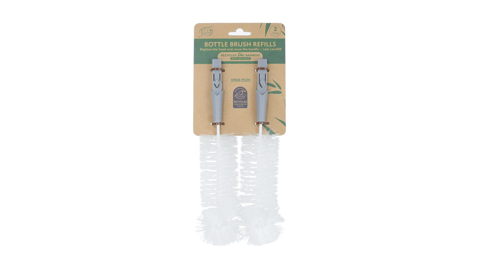 Eco Basics 2 Pack Bottle Brush Refills