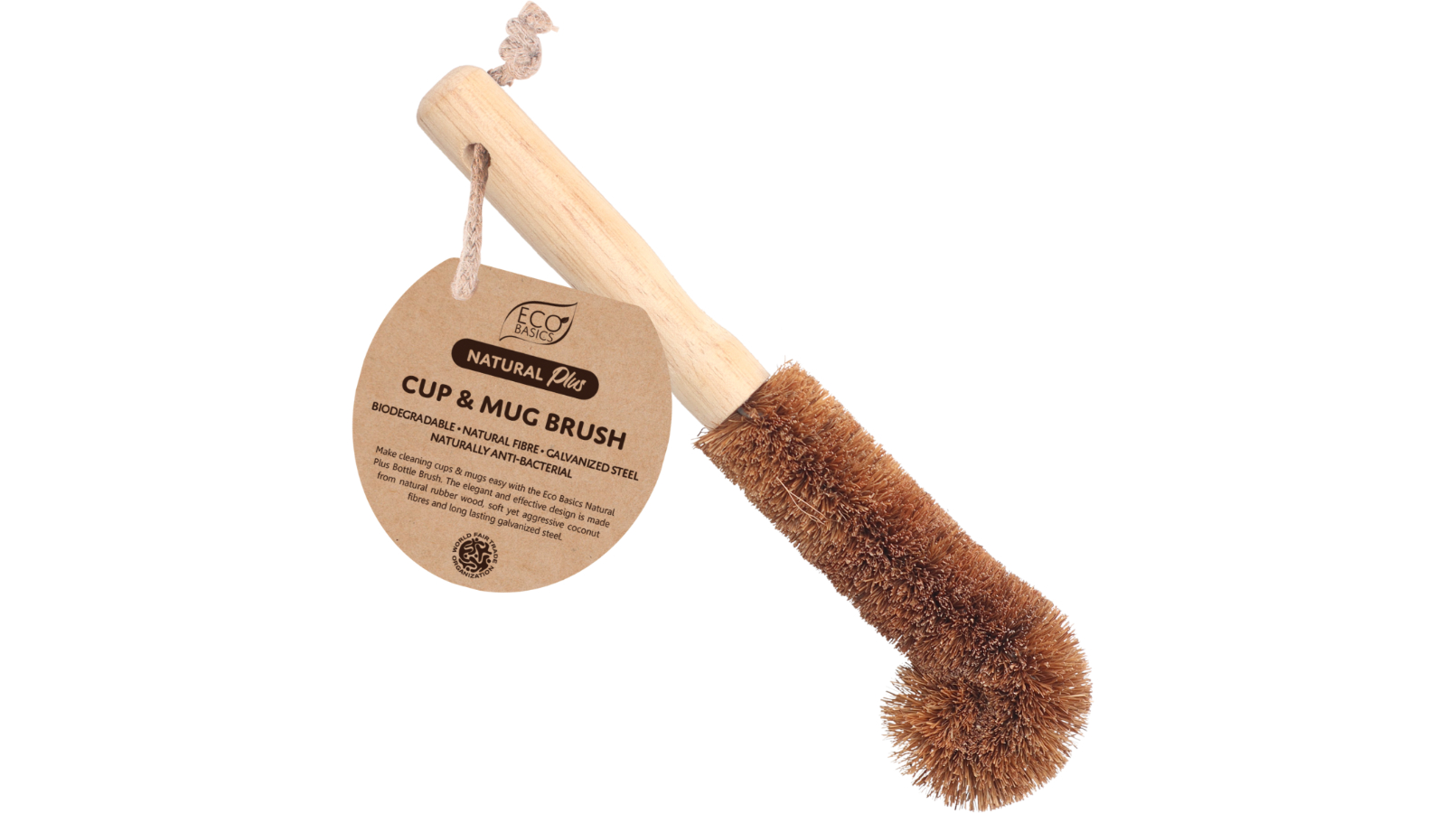 Eco Basics Natural Plus Cup and Mug Brush - Brown