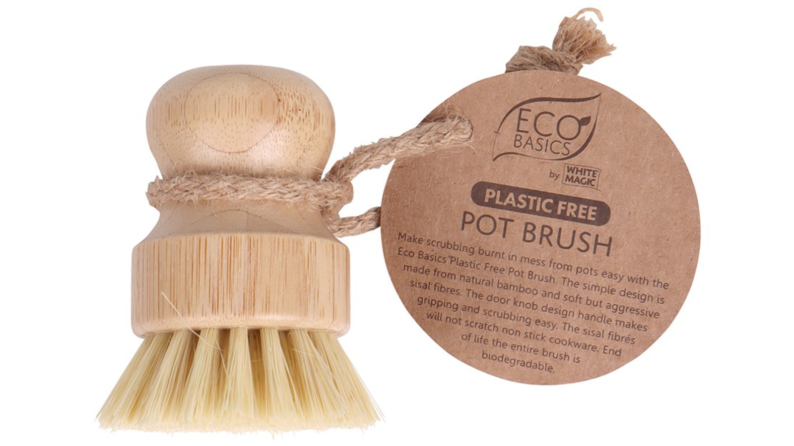 Eco Basics Plastic Free Pot Brush