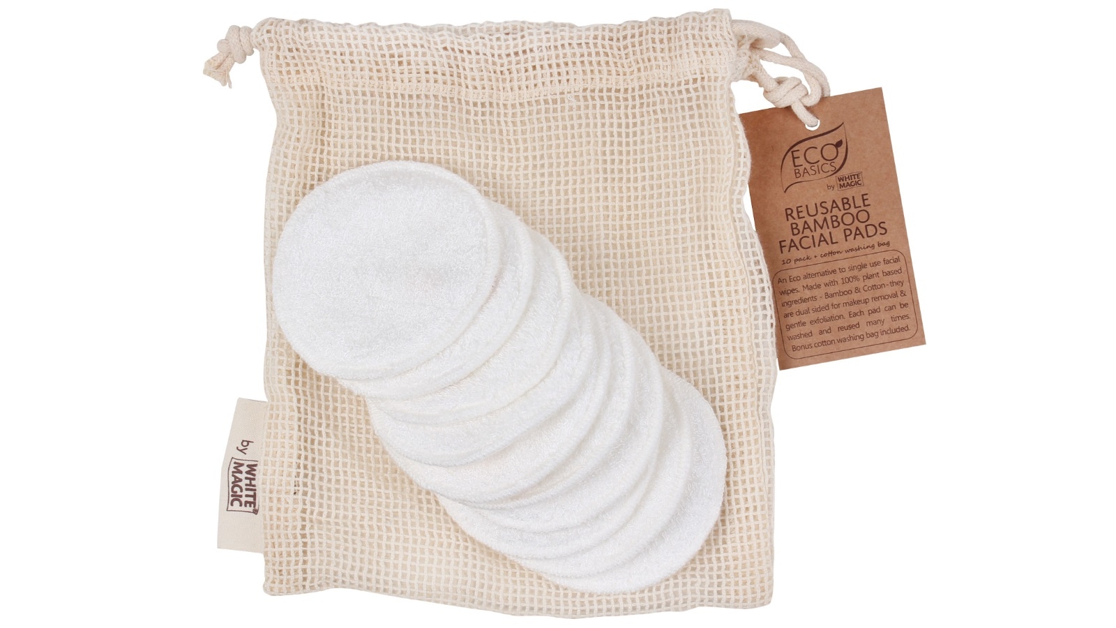 White Magic Eco Basics Reusable Bamboo Facial Pads
