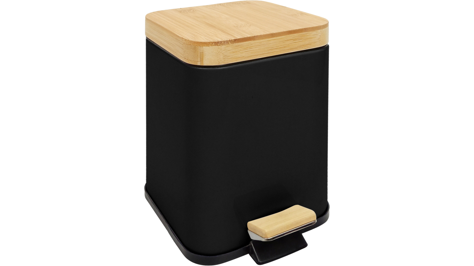 Eco Basics Square 3L Rubbish Bin - Black