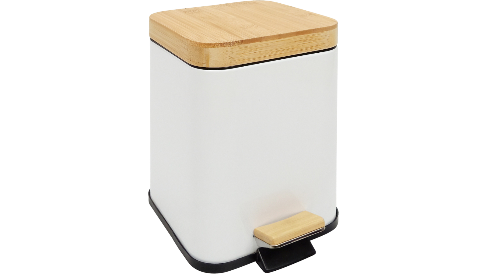 Eco Basics Square 3L Rubbish Bin - White