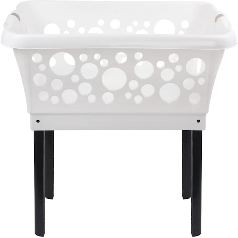 White Magic Laundry Basket on Legs
